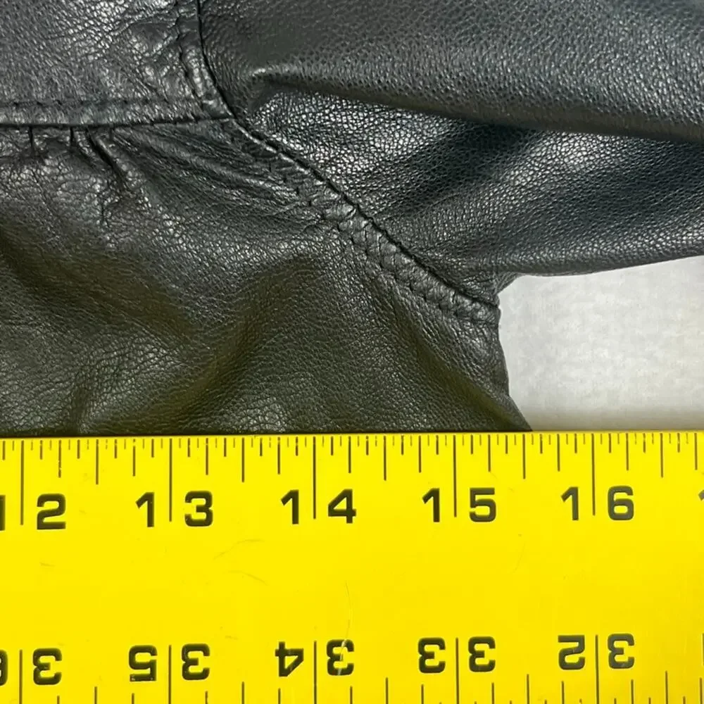 GAP Kids Black Goat Leather Jacket Girl's Size M (8)